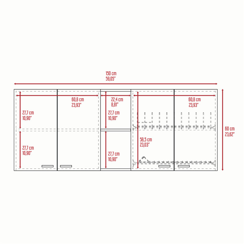 Versatile 7-Shelf 4-Door Kitchen Set for All Households, Enhancing Cooking Experience