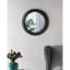Miroir mural rond 23,5 po avec cadre en bois, miroir décoratif classique, pour salon, vestibule, salle de bain, bureau