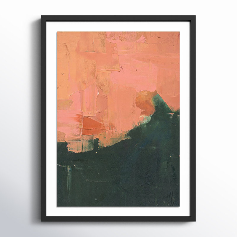 An Invitation Painting by Jill Elliott, Black Floater Framed Canvas, 32" H x 24" W, Black