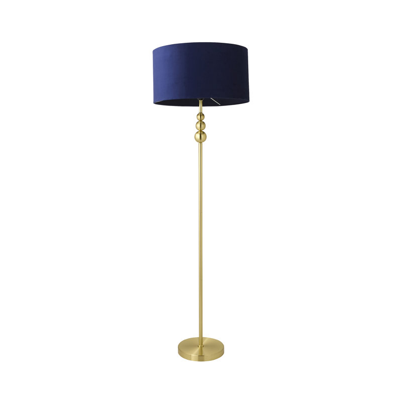 Randalia 145cm Traditional Floor Lamp, Black, Forest Green