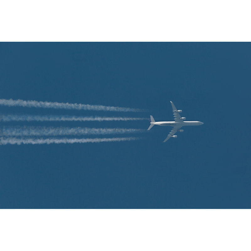 Plane At Cruising Altitude by Gudella - Wrapped Canvas Print, 81cm H x 122cm W