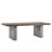 Savannah Reclaimed Finish Wood Top With Concrete Veneer Base Dining Table And X-Back Metal Chairs Set-75812445