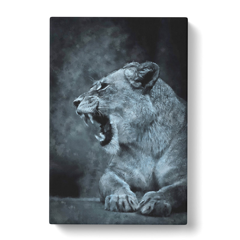 Fierce Lioness - Wrapped Canvas Painting, 50cm H x 35cm W x 3cm D