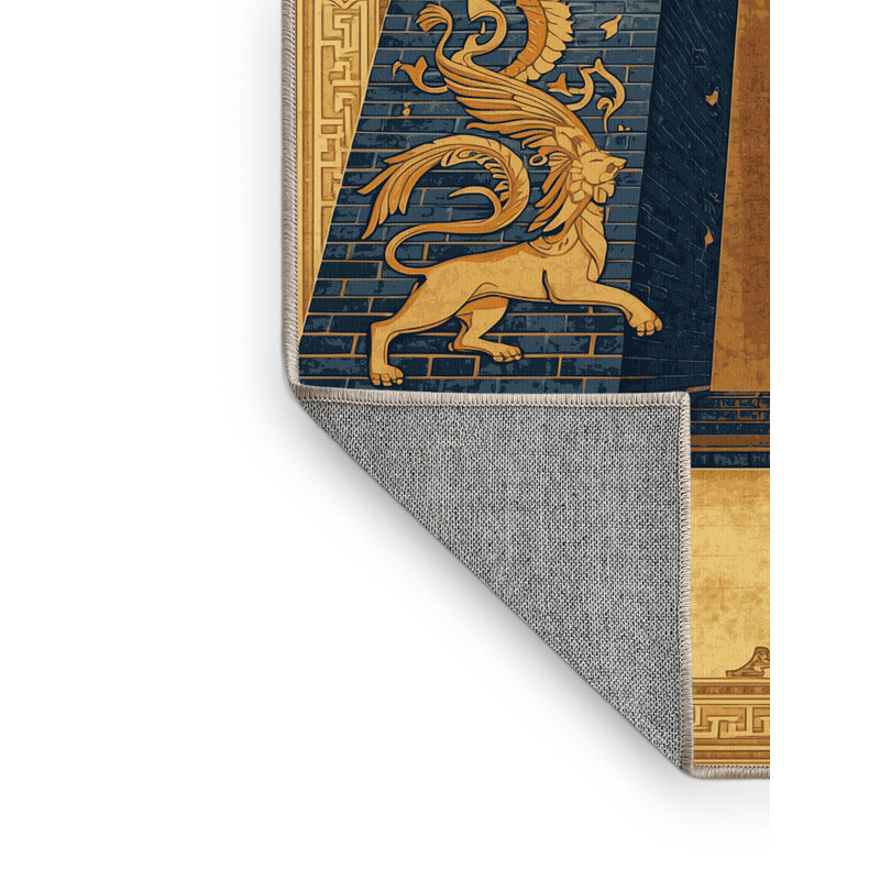 Tapis décoratif brun / beige Zack Ornate Glam lavable à la machine, 8 x 12