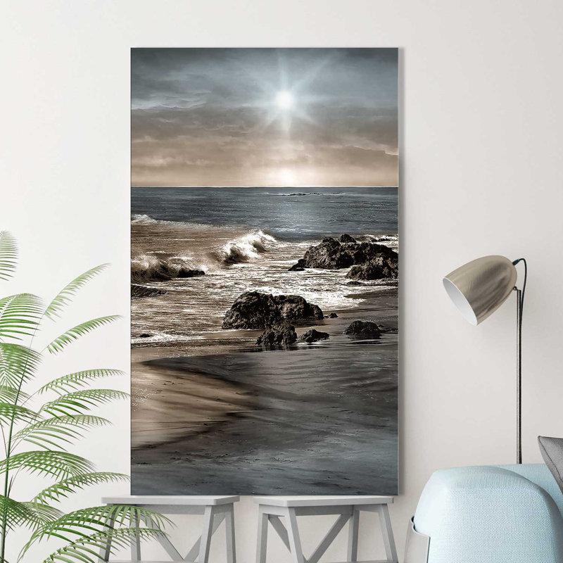 «Blue Sea Sunset II», reproduction sur toile, H 30 po x l 18 po x P 1 po, Toile tendue