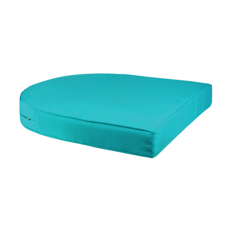 Chaise berçante en osier Raenesha, Noir, Turquoise