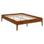 Structure de lit plateforme en bois robuste avec lattes de bois et support en métal-1456152475