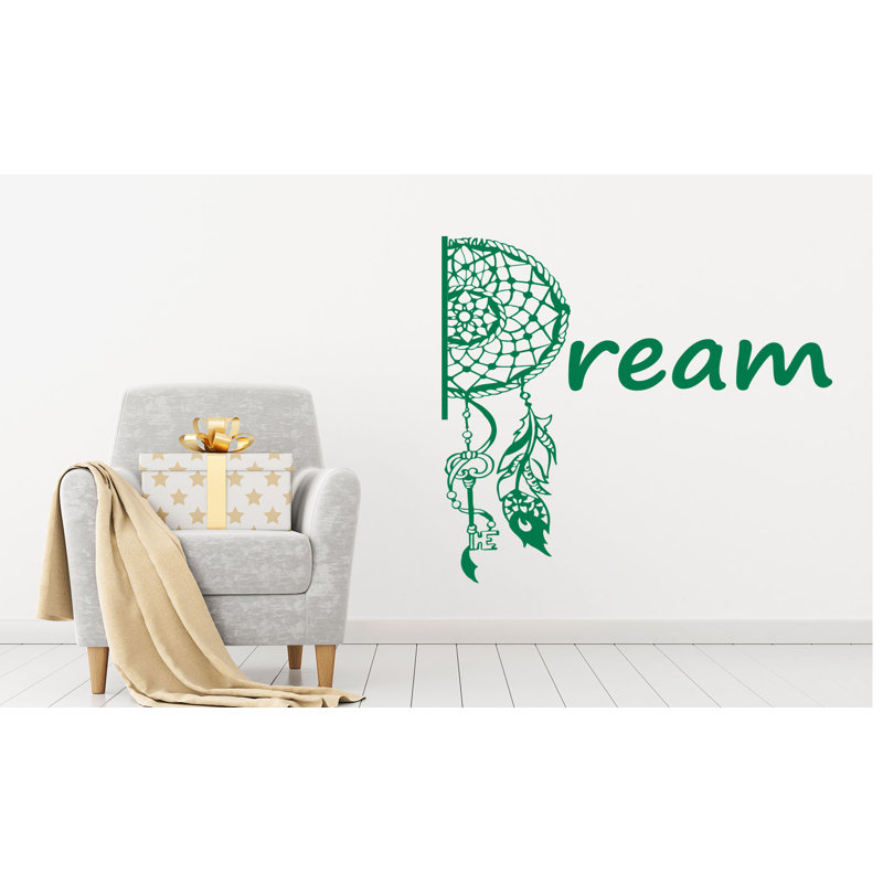 Décalcomanie murale mehndi rêve catcher, Vert
