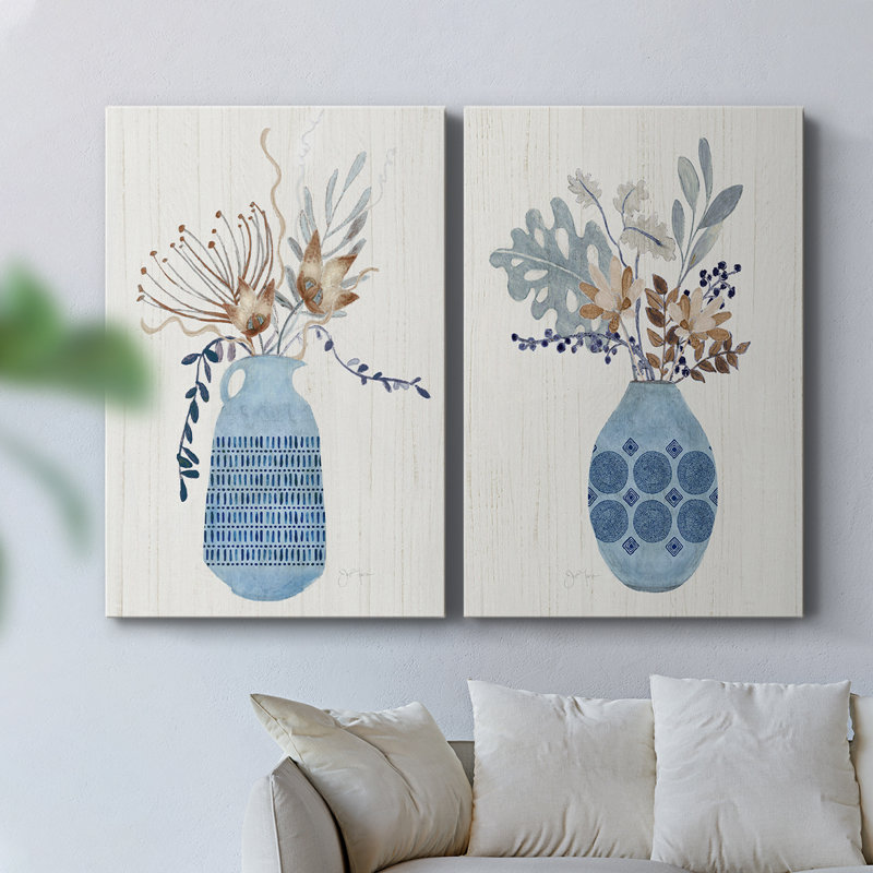Boho Arrangement I-Premium Gallery Wrapped Canvas -Ready to Hang, 18" H x 24" W