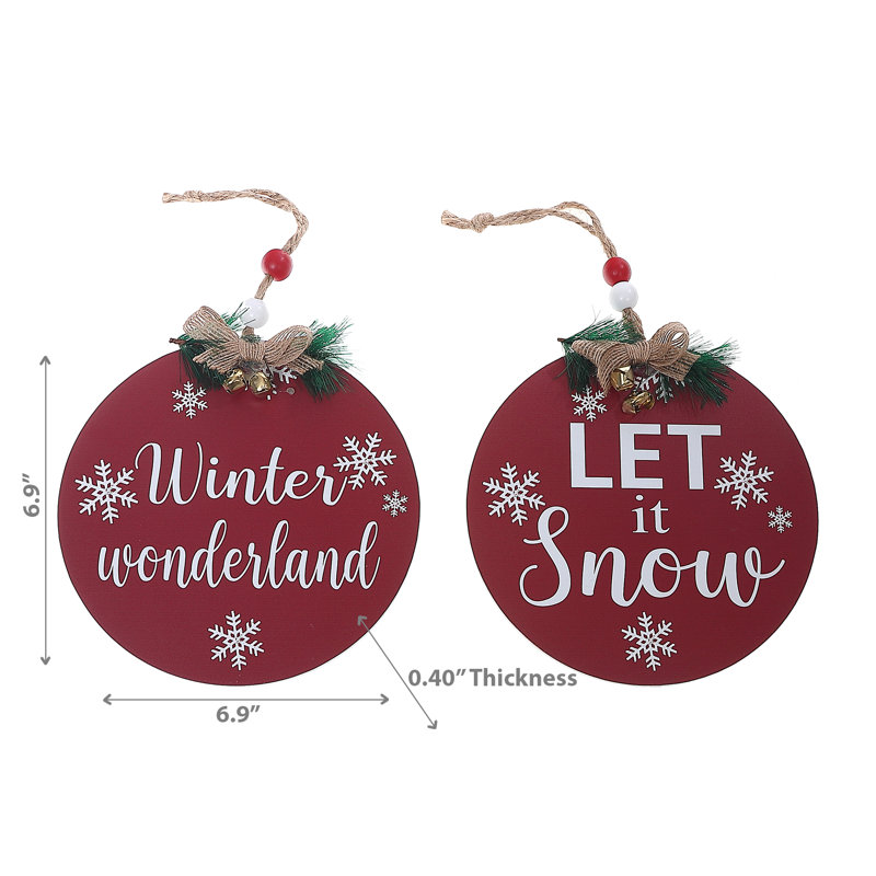 1'' Wood Holiday Shaped Ornament