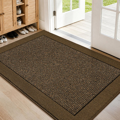 Indoor Door Mat, Dirt Trapper Door Mats Non-Slip Entryway Rugs Washable, Resist Dirt Absorbent Welcome Mat, Low Profile Floor Mats for Front Back Door and Entryway