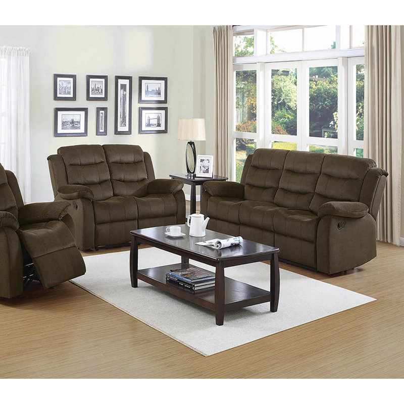 Ensemble de salon inclinable en velours 2 pièces Jarrow