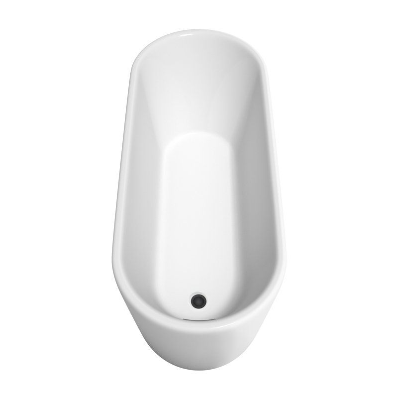 Ursula 67'' x 28'' Soaking Acrylic Bathtub, Matte Black