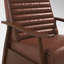 Fauteuil inclinable moderne en cuir Irie Mid-Century avec structure en bois massif-911333720