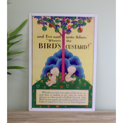Vintage Metal Sign – Retro Advertising – Birds Custard, Adam & Eve