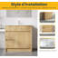 Koyuki 30 po L x 18 po P 2 portes et 2 tiroirs Meuble-lavabo autoportant avec évier simple et Comptoir en Céramique blanc-1405201037