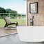 Robinet de baignoire autoportant avec douche à main en chrome-63552705