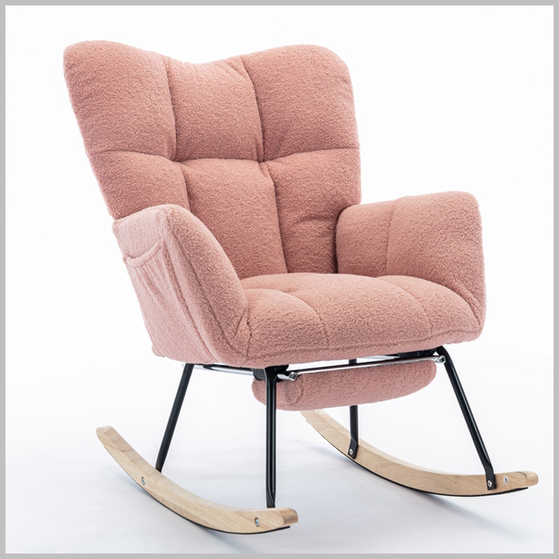 Chaise berçante Mindy, Rose