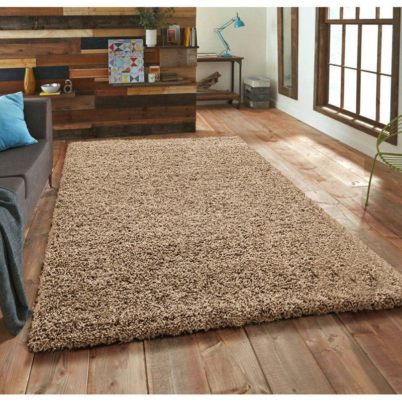 Arnzazu Solid Colour Shag Area Rug, Rectangle 200 x 290cm