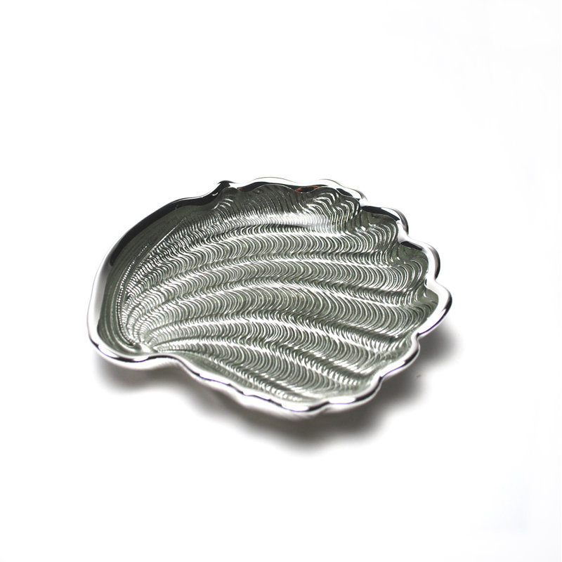 Conchiglia Glass Decorative Tray, Sage Green