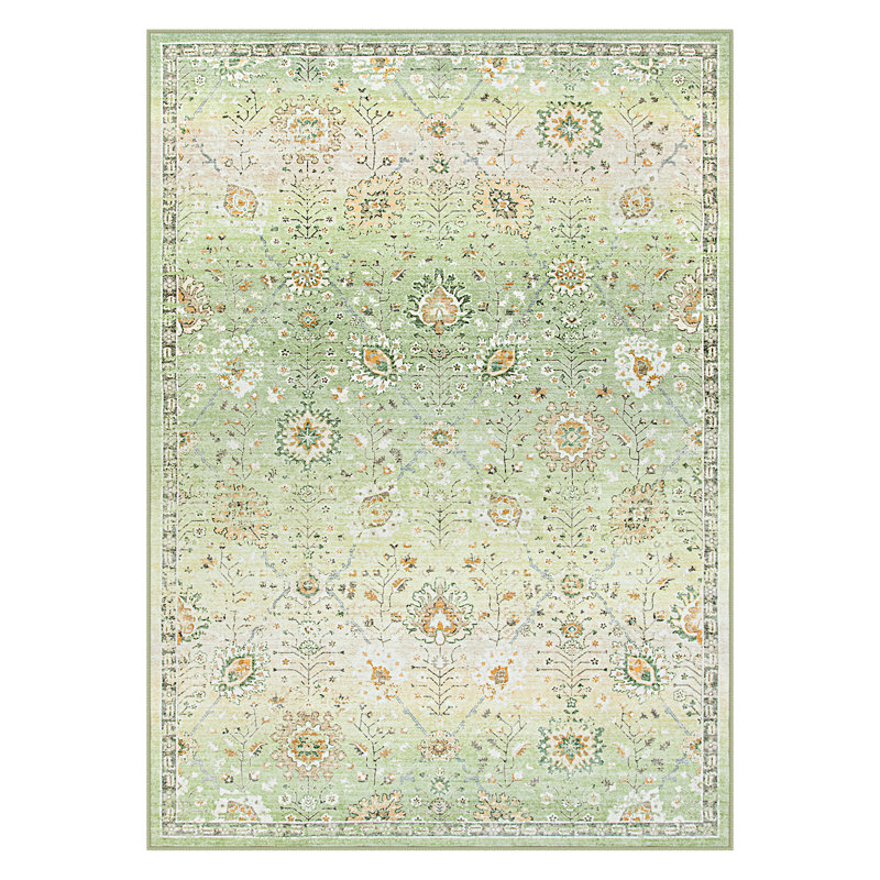 Kaldi Vintage Classic Washable Area Rug - Elegant Timeless Design for Living Room, Bedroom, or Dining Room Decor