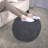Cotton Upholstered Round Pouf Ottoman