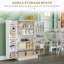 Armoire de rangement autoportante moderne 41 po avec portes doubles pour le salon HOMcom - blanc