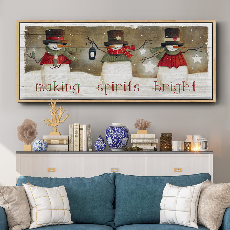 «Made Spirits Bright», toile encadrée