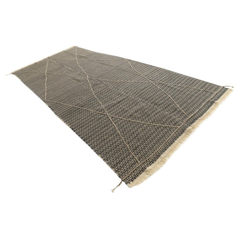 Tapis noir et blanc 14 pi 14 pi Phillippi