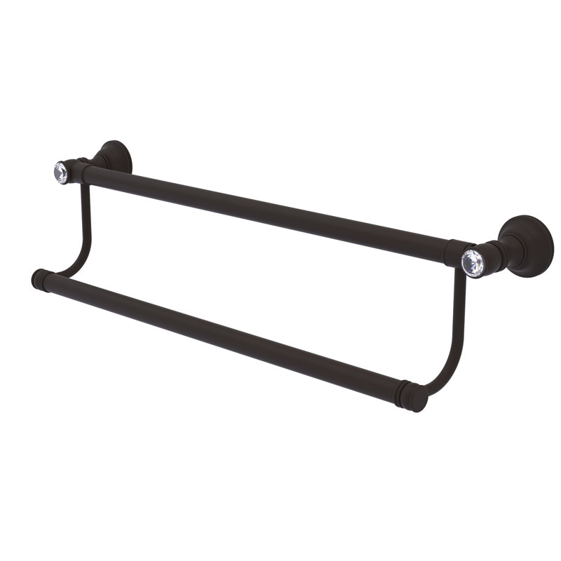 Porte-serviettes mural double 36 po Freyja, Bronze huilé, H 5,5 po x l 18 po x P 5,2 po