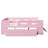 Full Size Wooden Platform Bed with Guardrail and Storage Drawer, Multi-Functional Kids Bed, Pink-808564726-808564723