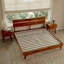 Base de lit plateforme en bois massif de qualité supérieure Acacia Aurora-82628791-82628790