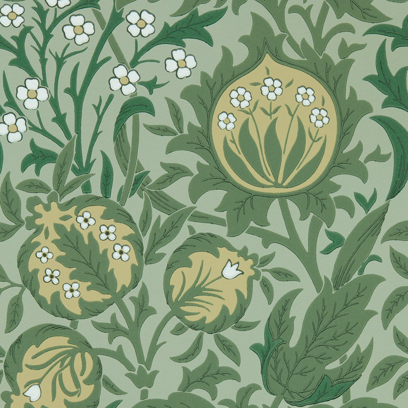 Elmcote 10.05m x 52cm Matte Wallpaper Roll, Green