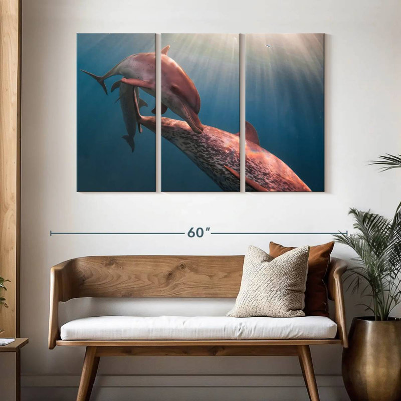 Brampt Amazon River Dolphins, 32" H x 50" W