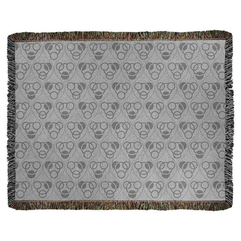 Couverture en coton tissé Classic, L 37 po x L 52 po, Gris fumée