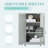 Grey Bathroom Cabinet Triangle Corner Storage Cabinet With Adjustable Shelf Modern Style Mdf Board-944444573