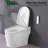 Smart Toilet Bidet Combo with Foot Sensor Open Cover/Seat, LED Display, Self-Cleaning Nozzle, Heated Seat, Night Light, Knob Control, Soft Close, Auto Flush, with Remote Control