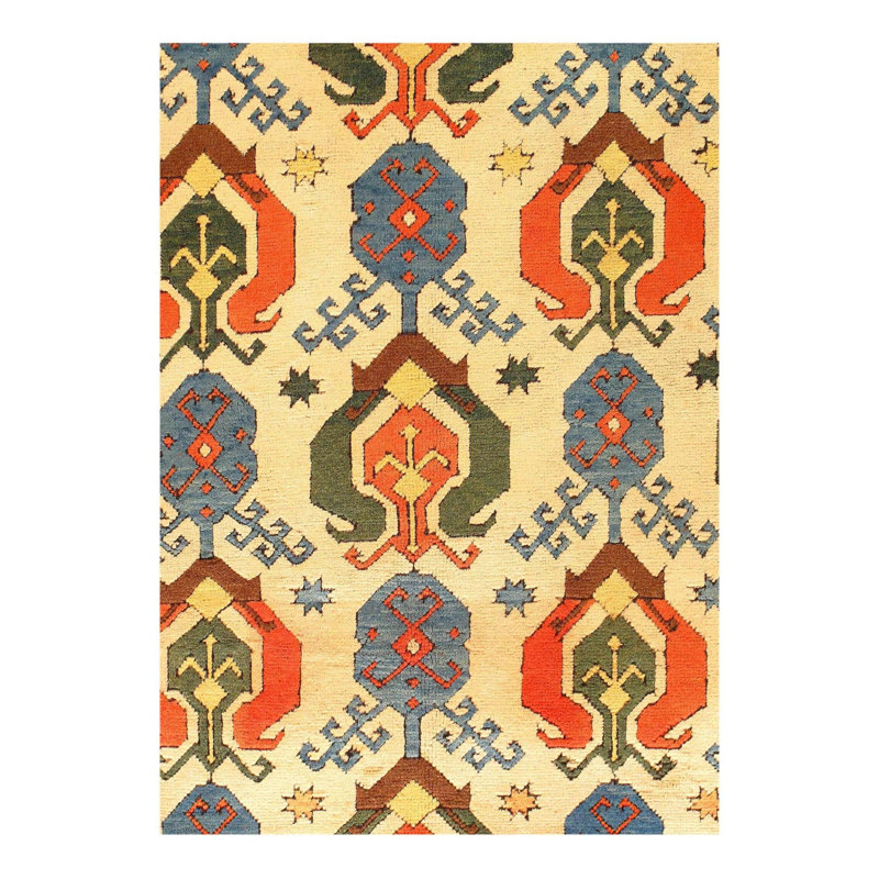 Ikat Area Rug in Ivory