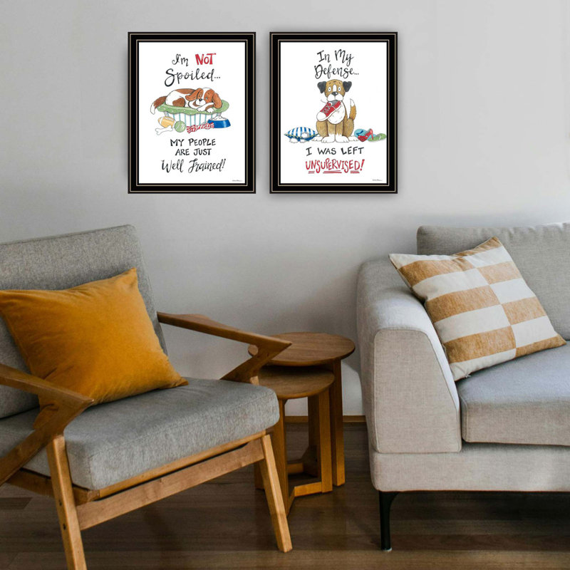 2 pièces 2U Trendy Decor Art mural encadré, Noir