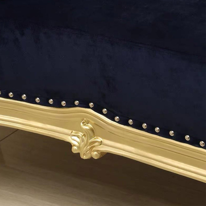 Classical solid wood elegant leisure chaise lounge, Left Hand Facing