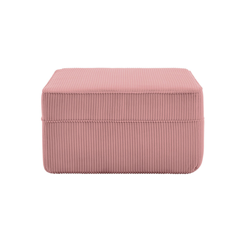 Martha Ottoman Corduroy -Pink, Pink