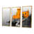 Toile avec cadre flottant or