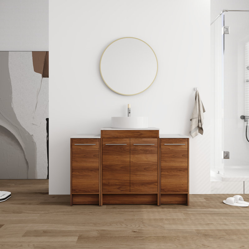 Meuble-lavabo simple 47,54 po avec plateau en pierre Lageschulte