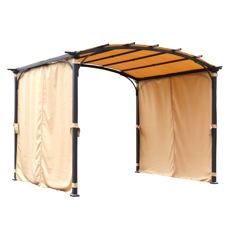 Pergola 9 x 11 pi avec auvent pare-soleil, Kaki