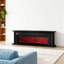 Meuble télé avec cheminée en chêne français rétro et luxueux, console décorative blanche / noire-128936999-128937000