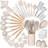 Silicone Cooking Utensils Set, 43Pcs Non-Stick Heat Resistant Kitchen Utensils Spatula Set With Wooden Handle For Baking, Cooking, And Mixing, Best Kitchen Gadgets Tools With Holder (Khaki)