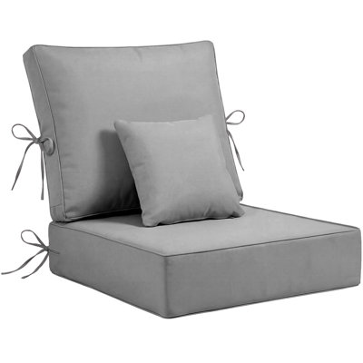 Outdoor Chair Cushions 24 x 24  x 6  Inch, Outdoor Replacement Cushion Set, Back & Seat Patio Cushions for Outdoor Furniture,  Weather Resistant Patio by Latitude Run