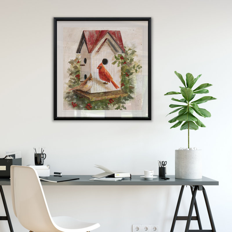 « holly berry nichoir », impression sur toile, H 30,5 po x l 30,5 po x P 1,5 po