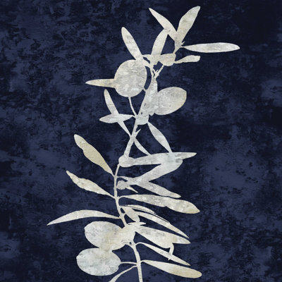 Brun clair et bleu marine floral 4