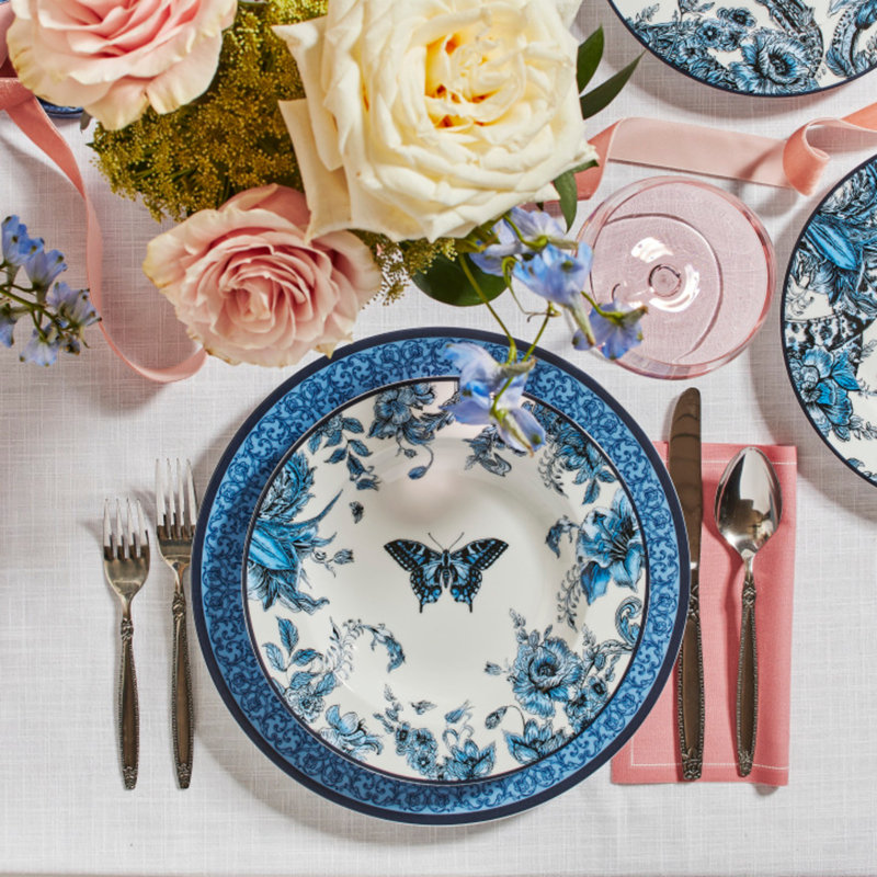 Marchesa Monarcha 4-Piece Dinner Plate Set Porcelain